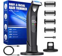 Rasoio Elettrico Corpo Uomo,Rasoio Corpo Uomo con illuminazione a LED,Depilatore Corpo Uomo IPX7 Impermeabile,Rasoio Parti Intime Uomo,Rasoio Elettrico Barba con Testina T,7500 Giri/Min,Type-C