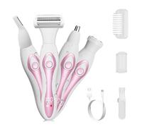 Rasoio elettrico da donna, 4 in 1, IPX6, per rimuovere i peli del viso, bagnati e asciutti, per naso, peli pubici, sopracciglia, braccia, gambe