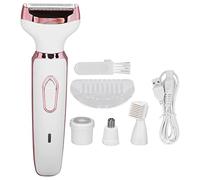 Rasoio elettrico da donna, 4 in 1, rasoio elettrico per sopracciglia, rasatura a secco e bagnato, lama in acciaio inox, rimozione dei peli del viso per donne