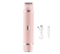 Rasoio elettrico da donna, rasoio elettrico da donna, doppia testa, impermeabile, tascabile, ricaricabile tramite USB, portatile, per uso interno ed esterno
