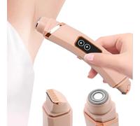 Rasoio elettrico da donna - Testa doppia impermeabile senza fili ricaricabile USB | Ricarica USB portatile per pelle sensibile ascelle gambe viso zone delicate