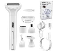 Rasoio elettrico da donna Trimmer per viso naso sopraccigliaBarba braccio gamba ascella indolore 5 in 1 rasoio corpo donna