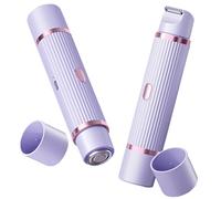 Rasoio elettrico da donna, zona intima, rasoio intimo per donne, rasoio elettrico 2 in 1, bagnato/asciutto, ricaricabile, impermeabile per il viso pubico, ascelle gambe (viola)
