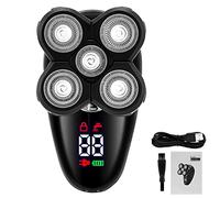 Rasoio elettrico da uomo, 5 in 1, set per la toelettatura del viso e del corpo, rasoio elettrico per barba rasoio elettrico per uomo, rasoio elettrico per uomo, macchina da barba con display LCD