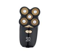Rasoio Elettrico da Uomo Cinque, Oro, Acciaio Titanio | Ricarica Usb, Rifinitura e Sfumature, Servizio Prolungato, Tagliacapelli Elettrico per Barba