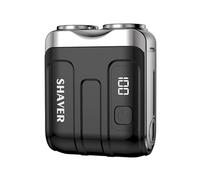 Rasoio elettrico da uomo, mini rasoio elettrico da uomo, impermeabile, ricaricabile tramite USB, tagliabarba lavabile, per uomini, viaggi e casa (nero)