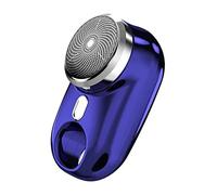 Rasoio elettrico da uomo, mini rasoio elettrico portatile da uomo, mini rasoio da viaggio a secco bagnato con un pulsante ricaricabile (colore: blu sfumato)