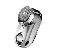 Rasoio elettrico da uomo, mini rasoio elettrico portatile da uomo, mini rasoio da viaggio a secco bagnato con un pulsante ricaricabile (colore: blu sfumato)