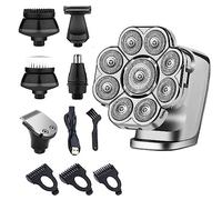 Rasoio elettrico da uomo, rasoi 9D per uomini calvi rasoi a testa calva per uomo senza fili ricaricabile LED rasoi da uomo per calvo IPX 7 impermeabile