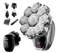 Rasoio elettrico da uomo, rasoi elettrici per uomini calvi, rasoi elettrici da uomo con testa calva bagnata e asciutta, rasoio 9D galleggiante, rasoi corpo 5 in 1 viene fornito con lame magnetiche