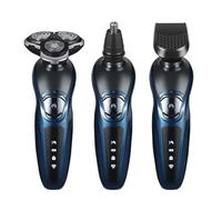 Rasoio elettrico da uomo, rasoio elettrico 3 in 1 per gli uomini portatile ricaricabile rasoio per barba rasoio per capelli per il corpo Rasoio per capelli a secco bagnato lavabile kit di toelettatura
