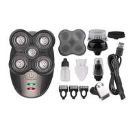 Rasoio elettrico da uomo, rasoio elettrico 5 in 1 rasoio a 5 teste rasoio barba calva capelli teschio rasoio da uomo rasoio elettrico ricaricabile rasoio da barba macchina da barba (colore: oro rosa