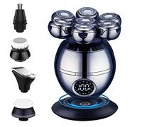 Rasoio elettrico da uomo, rasoio elettrico 7D da uomo, indipendente, 7 taglierine, testa galleggiante, impermeabile, rasoio elettrico multifunzione con display LCD