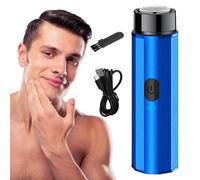 Rasoio elettrico da uomo, ricaricabile, tascabile, da viaggio | per uso bagnato e asciutto, ricaricabile tramite USB, portatile, ricaricabile tramite USB, tascabile, da viaggio, con un puls