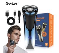 Rasoio elettrico da uomo rotante 3D, galleggiante di ricarica USB, display a LED, lama in acciaio inossidabile