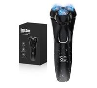 Rasoio elettrico da uomo, tosaerba per barba da uomo con schermo LCD, testa galleggiante 3D, impermeabile IPX6, durata 60 min, rasatura umida e asciutta, design ergonomico, regalo ideale per uomo