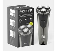 Rasoio elettrico da uomo - TT Comfort Line 9, Wet Dry Impermeabile, Tripla Testina Rotante, Rasoio Elettrico Ricaricabile USB-C, 60 Min Runtime, Trimmer Pop-Up