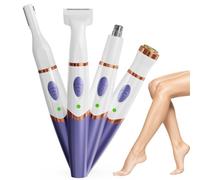 Rasoio Elettrico Donna, 4 in 1 Depilatore Corpo Donna Rasoio Parti Intime Depilatore Viso, Rasoio Intimo Rasoio Elettrico Corpo Epilatore Elettrico Capelli per Viso, Corpo