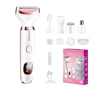 Rasoio Elettrico Donna, 5 in 1 Epilatore Viso Elettrico, Rasoio Parti Intime Donna, indolore Depilatore Elettrico Portatile per Corpo, Le Ascelle,La Linea Del Bikini,Le Sopracciglia e Il Peli Naso
