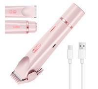 Rasoio elettrico donna intimo 2 in 1 rasoio intimo doppia testa per donne IPX7 impermeabile rasoio donna rasoio ricaricabile per viso corpo gamba bikini