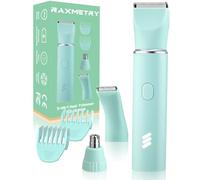 Rasoio Elettrico Donna Intimo Trimmer Ricaricabile Impermeabile per Bagnato e Secco Verde