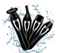 Rasoio elettrico donna, rasoio indolore 4 in 1 con 3 lame in acciaio inox e testina mobile, radi-peli per viso, barba, baffi, braccia, gambe, ascelle, zona inguinale