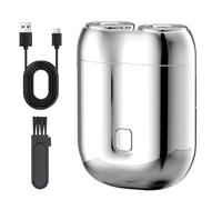 Rasoio Elettrico, Elettrico Portatile Uomo, Tascabile Wet Dry per Uomo, Ricaricabile USB, Mini Doppia Testina, Rasoio da Viaggio per Casa Auto Viaggi, Regali di Vacanza
