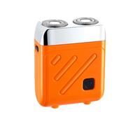 Rasoio Elettrico - Epilatore Rotante A 360° Senza Fili | Mini Design Compatto In ABS | Strumento Per Toelettatura Da Uomo Impermeabile | Rasoio Portatile Per Barba, Testa, Corpo, Uso Asciutto E Bagnat