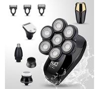 Rasoio elettrico for la testa 7D 6 in 1 Rasoi for uomini calvi for peli del naso Basette Trimmer Impermeabile Bagnato