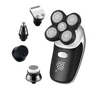 Rasoio elettrico for uomo, rasoio 5 in 1, rasatura a secco e bagnato, set professionale for, ricaricabile