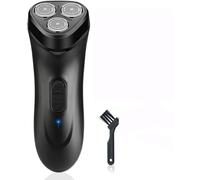 Rasoio elettrico for uomo, rasoio rotante lavabile impermeabile, tagliacapelli for barba e viso, doppio uso, wet-dry(Black)