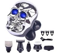 Rasoio elettrico for uomo Skull Shaver 5 lame USB ricaricabile da Barbiere Barba