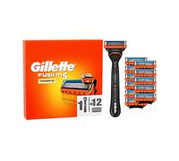 Gillette Fusion 5 Power Rasoio Barba, 1 Rasoio Gillette + 12 Lamette Di Ricambio, Con Striscia Lubrificante Più Grande Per Una Morbida Scorrevolezza E 5 Lame Per Una Rasatura Profonda E Duratura