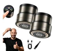 Rasoio elettrico intelligente 2 in 1 for testa calva regolabarba portatile | Uomini Calvi Display Digitale, Testa Galleggiante 360° Doppia Velocità, Acciaio Inossidabile Lavabile for Cura del Viso(2pcs)