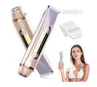 Rasoio elettrico intimo donna 2 in 1 bikini trimmer per capelli pubici femminili e rasoi del corpo, elettrozor impermeabile ricaricabile per bagnato asciutto