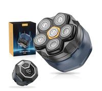 Rasoio elettrico Kibiy, Rasoio testa calva, LED rasoio magnetico 7D migliorato di, rasoio impermeabile IPX7 per uomini calvi, rasoio a per uomini calvi, With non-slip design