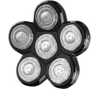 Rasoio elettrico Kibiy, Rasoio testa calva, rasoio impermeabile IPX7 per uomini calvi, rasoio a per uomini calvi,6D black head only