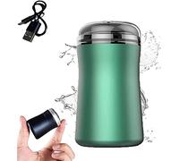 Rasoio elettrico lavabile tascabile, mini rasoio impermeabile ricaricabile, tipo-c USB, mini rasoi per uomini, rasoio automatico portatile, regalo per fidanzato, marito, padre (verde)