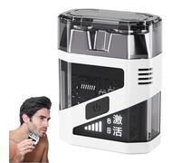 Rasoio elettrico maschile, rasoio maschile, Display LED Display Bustache Trimmer, Rasoio a doppia testa lavabile, strumento di rasatura ricaricabile per i baffi del viso
