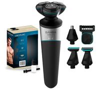 Rasoio elettrico modulare 5 in 1 testine intercambiabili IPX5 acciaio inox 60 min autonomia