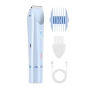 Rasoio elettrico per bikini da donna, impermeabile, a doppia testa, 400 mAh, per donne e gambe, per la cura della pelle del corpo pubico, bellezza intima delle ascelle