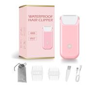 Rasoio elettrico per bikini da donna, rasoio elettrico per peli pubici da donna, rasoio impermeabile con 2 pettini di limite, lama in ceramica ipoallergenica, uso bagnato/asciutto, toelettatore