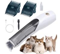 Rasoio elettrico per cani e gatti con ventosa, 3 velocità, ricaricabile da 1500 mAh, per cani e gatti, rasoio elettrico con velocità regolabili, ideale per cani e gatti