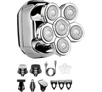 Rasoio elettrico per gli uomini, 5 in 1 Rasoi elettrici per gli uomini Multifunzionale Testa Calva Rasoio Cordless Grooming Kit Rasoio Elettrico Impermeabile