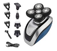 Rasoio elettrico per gli uomini, 5 in 1 Rasoio elettrico da uomo 4D Rasoio impermeabile USB Ricaricabile Calvo Ruota Portatile Trimmer Capelli Cinque teste