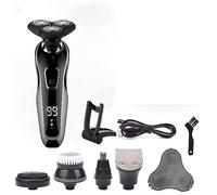 Rasoio elettrico per gli uomini, 5 in 1 Rasoio elettrico Rasoio elettrico Taglio dei capelli Macchina da barba per gli uomini Clipper Trimmer Barba Rasoio rotante Ricarica rapida