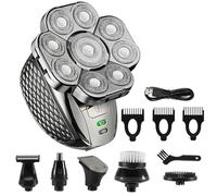 HXFFXHF Rasoio elettrico uomo 6-in-1 Grooming Kit 9D IPX6 impermeabile 9 lame testa galleggiante