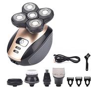 Rasoio elettrico per gli uomini, Elettrico Per Gli Uomini Rasoio Testa Calva 5 In 1 Kit Rasoio Elettrico Cordless Tagliacapelli Naso Capelli Trimmer Impermeabile USB Rechargeabl