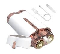 Rasoio elettrico per il viso da donna | Rasoio viso con luce LED integrata - Rasoio da donna bagnato e asciutto per viso, gambe, braccia, zona bikini