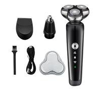 Rasoio elettrico per il viso da uomo - Rasoio veloce ed efficiente, design ergonomico | Rasoio compatto per barbe corte e rasatura quotidiana a casa, rasoio impermeabile per l'uso